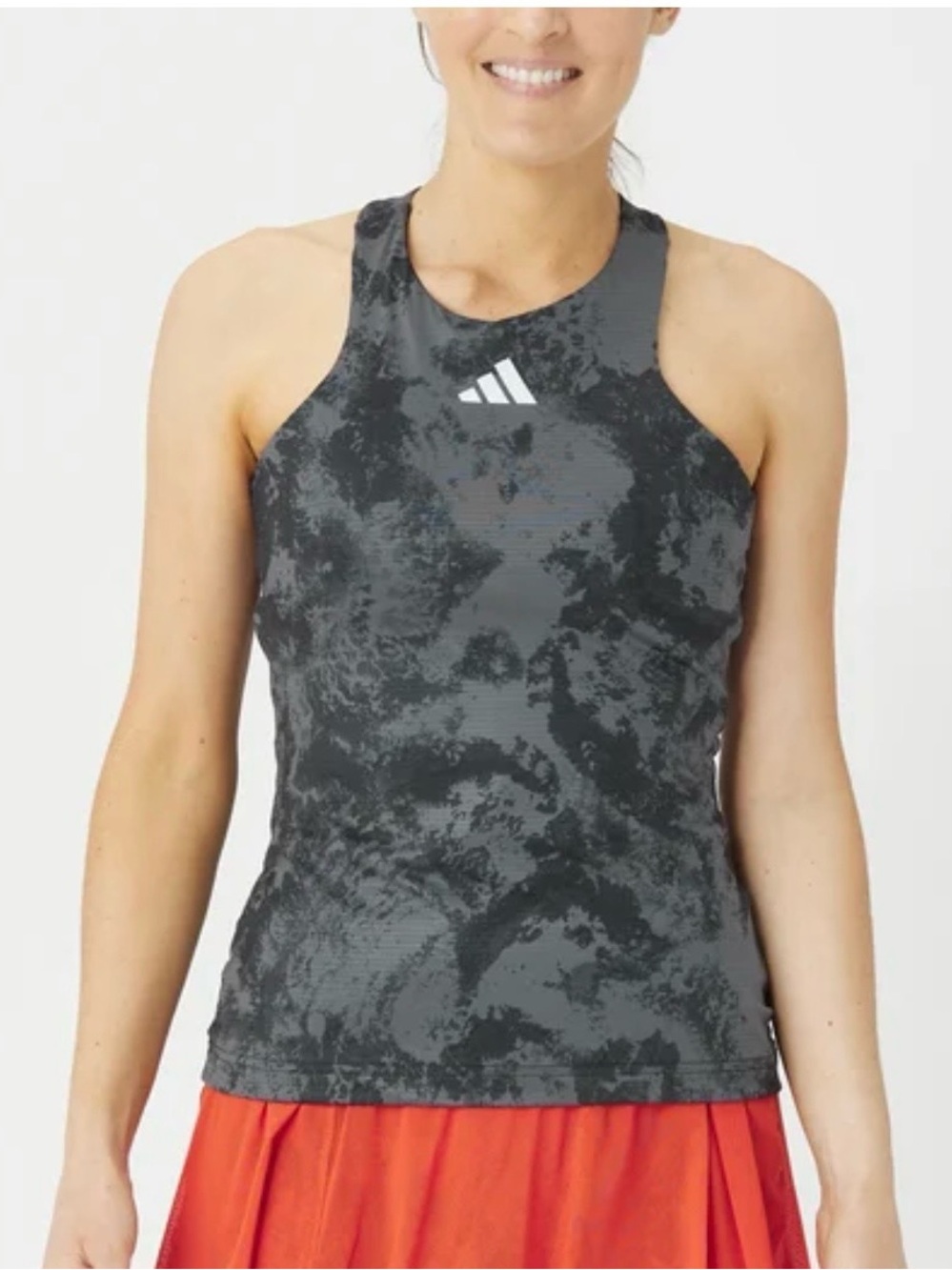 Adidas Women’s Tennis Paris Y-Tank in Charcoal M